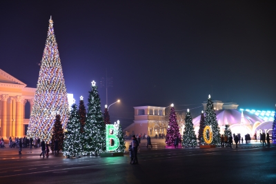 Новогодние огни зажглись на главной елке Ставрополья