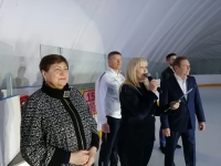 Открытие светомузыкального шоу  в ледовом Дворце