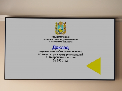 Уполномоченный по правам предпринимателей в Ставропольском крае представил отчет о работе за 2020 год